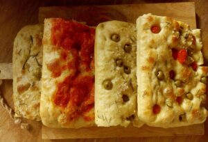 Focaccia van de plaat